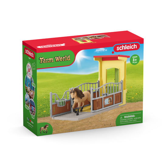 Schleich 42609 Ponybox mit Islandpferd Hengst