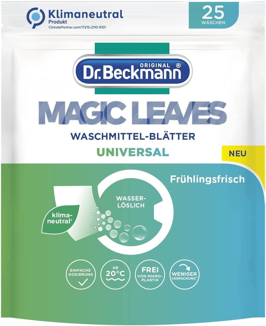 Dr. Beckmann Waschmittel-Blätter Magic Waschmittel-Blätter UNIVERSAL 25 Blätter