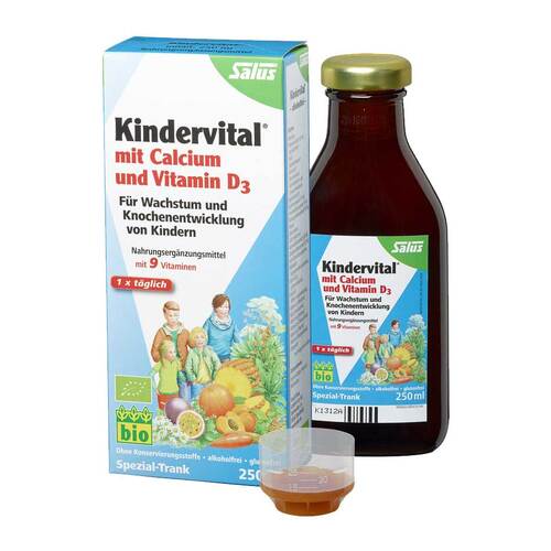 Kindervital Bio mit Calcium + D3 Tonikum Salus 250 ml