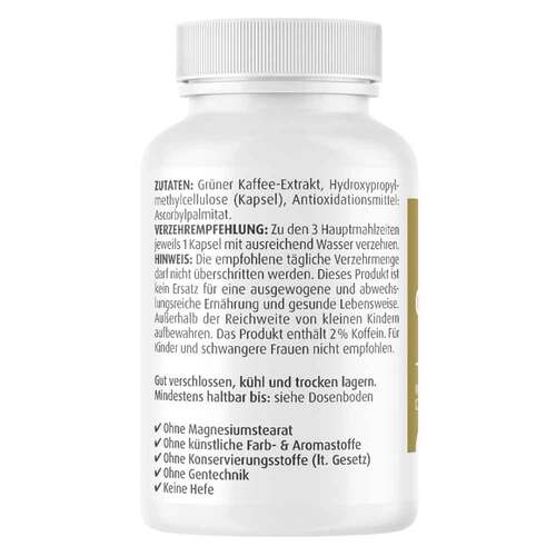 Grüner Kaffee Extrakt 450 mg Kapseln 90 St