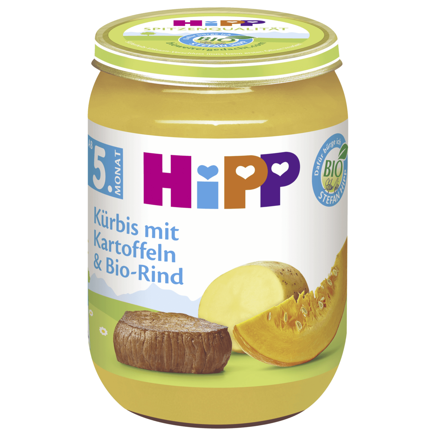 Hipp Kürbis mit Kartoffeln & Bio-Rind 190g