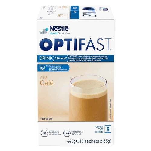 Optifast home Drink Kaffee Pulver 8X55 g