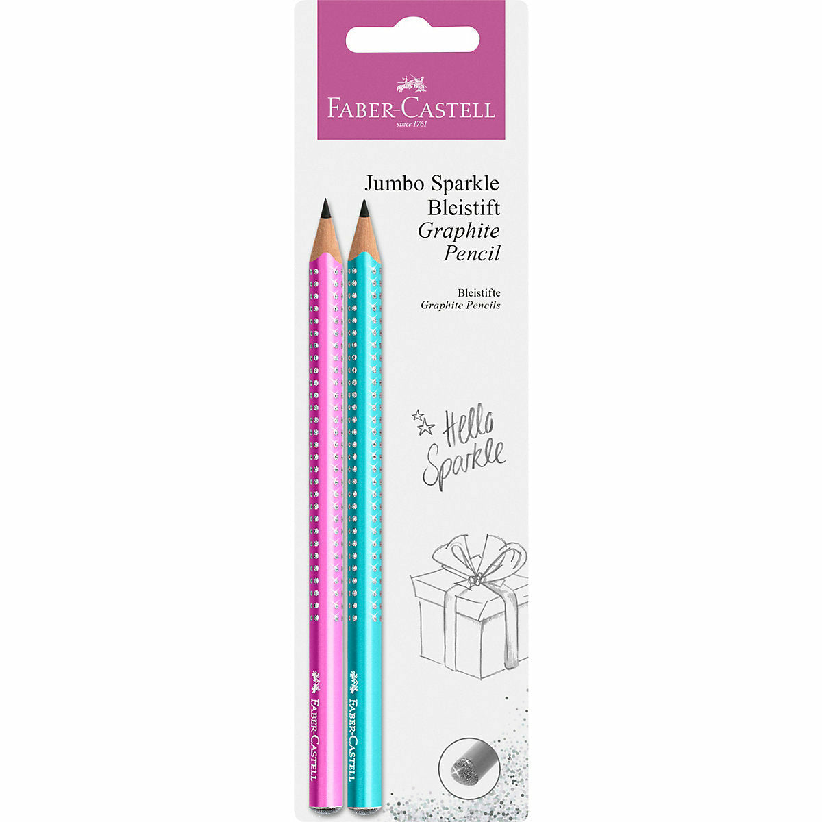 Faber-CastellBleistiftset Jumbo Sparkle pearl Sommer, 2-tlg.