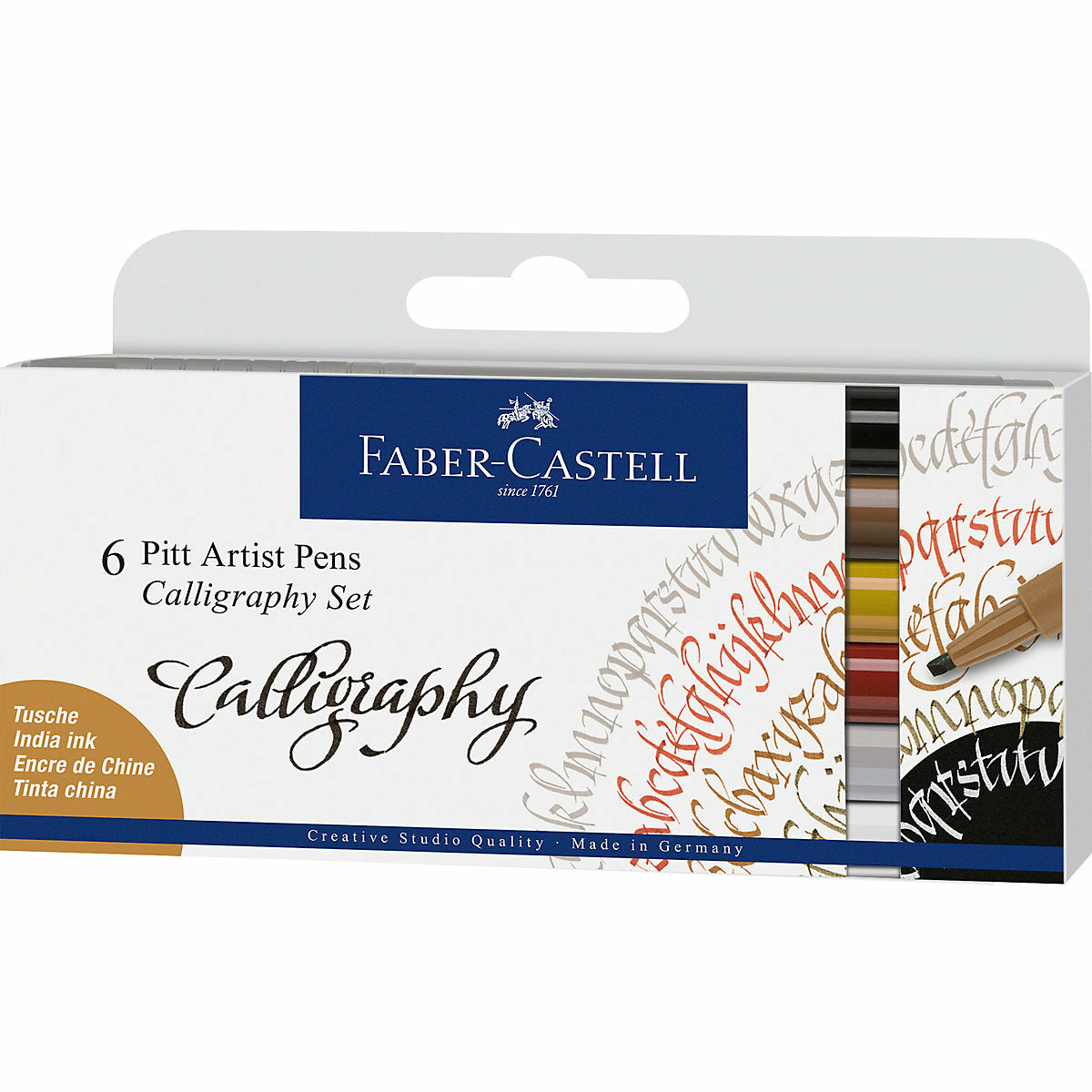 Faber-CastellPITT ARTIST Pens Tuschestift Callygraphy, 6 Farben