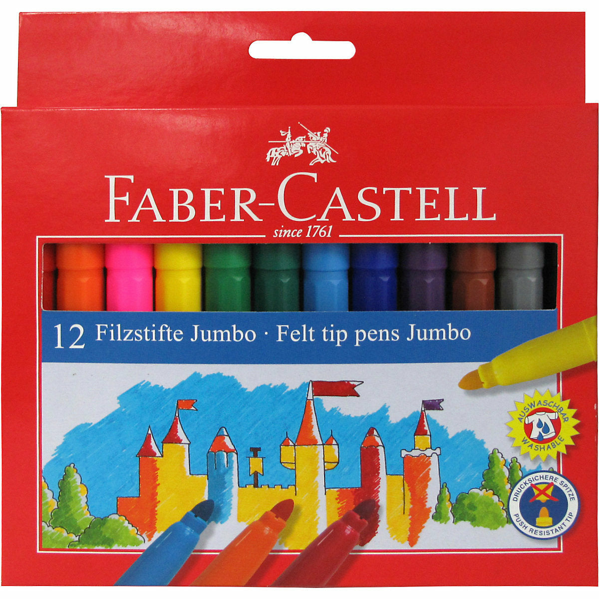 Faber-Castell 펠트 펜 JUMBO, 12색