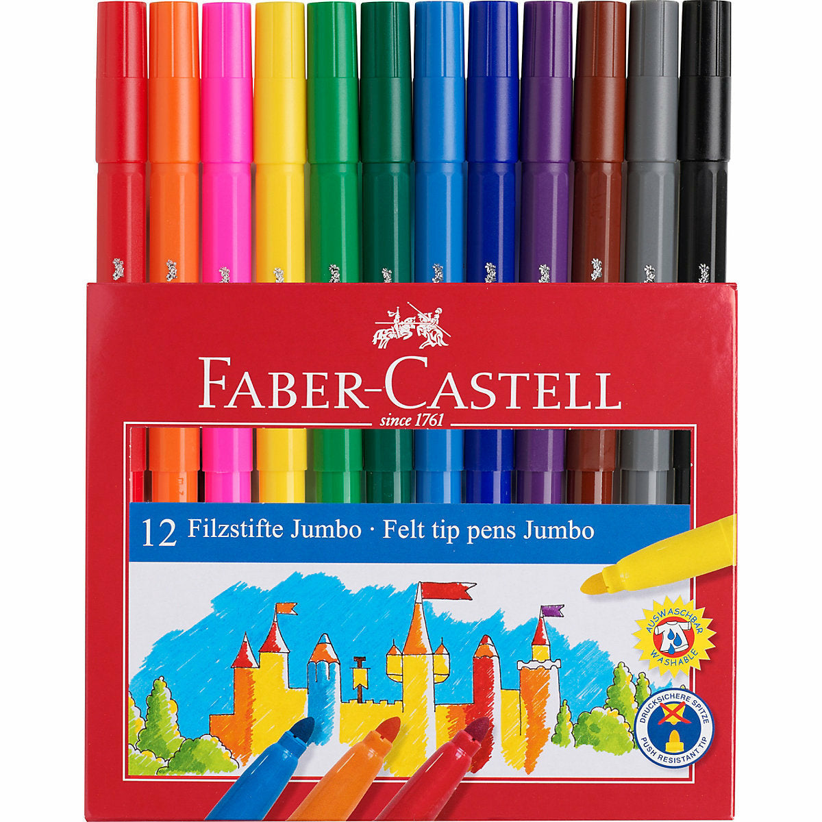 Faber-Castell 펠트 펜 JUMBO, 12색