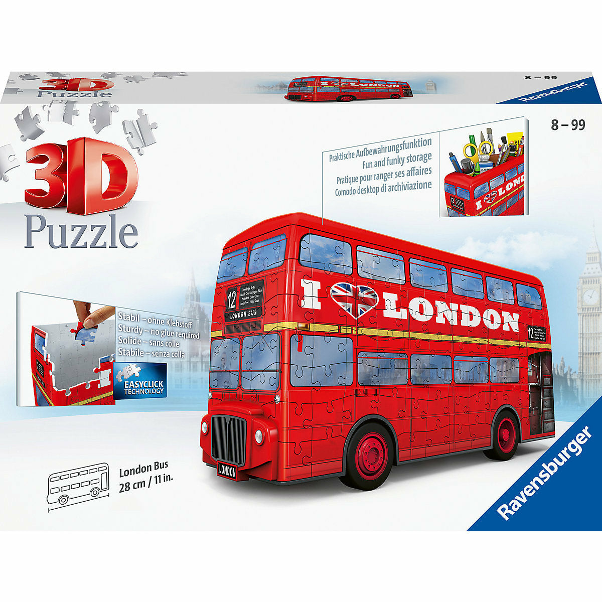 Ravensburger 3D-Puzzle, 216 Teile, London Bus