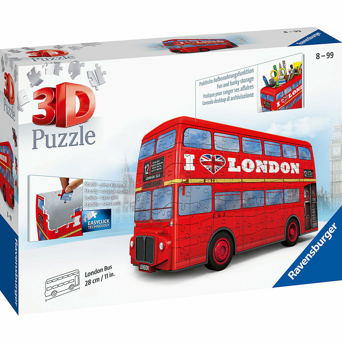 Ravensburger 3D-Puzzle, 216 Teile, London Bus