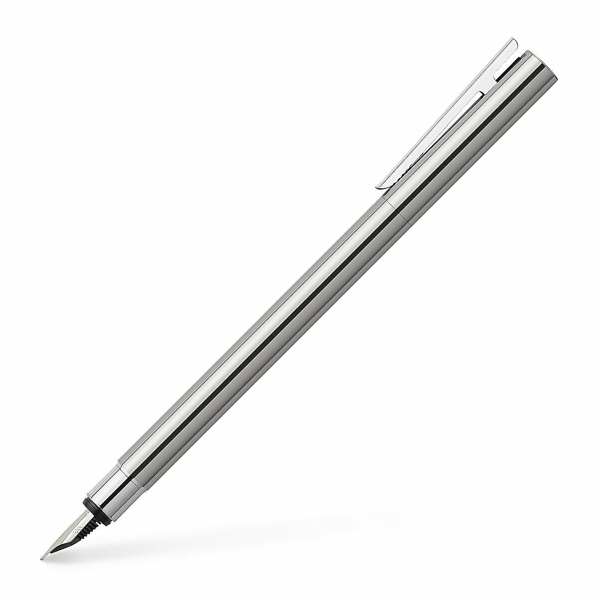 Faber-CastellEdelstahl-Füller NEO Slim glänzend, M, inkl. Patrone