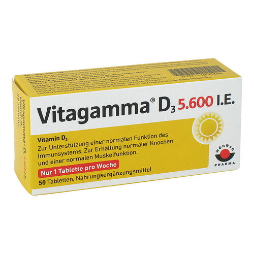 Vitagamma D3 5.600 I.E. Vitamin D3 NEM Tabletten 50 St