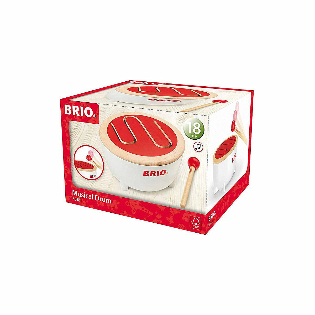 BRIO 목제 베이비 드럼