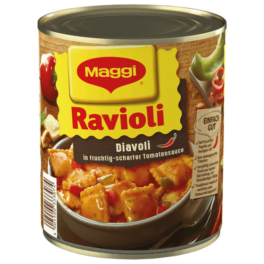 Maggi Ravioli Diavoli in scharfer Tomatensauce...