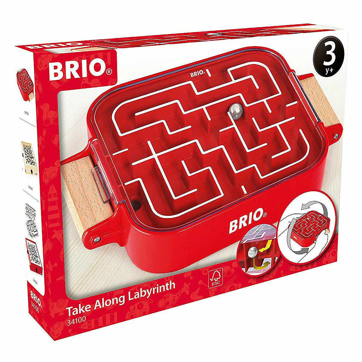 BRIO Mitnehm-Labyrinth, geschlossen und wendbar