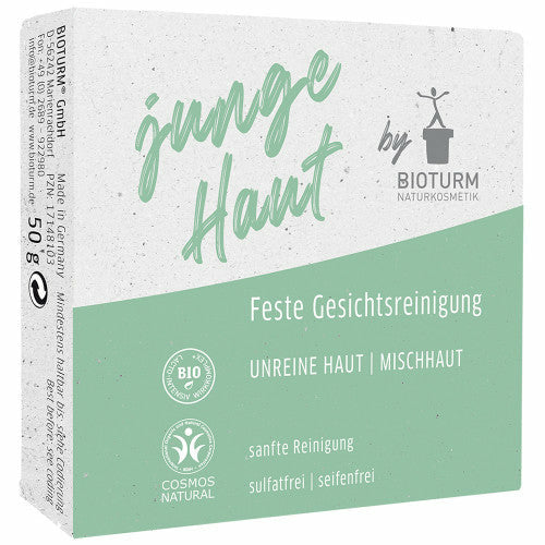 BIOTURM Feste Gesichtsreiningung junge Haut 50 g