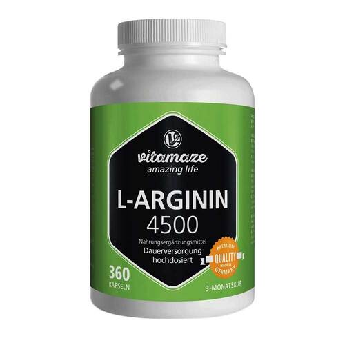 L-Arginin hochdosiert 4.500 mg Kapseln 360 St