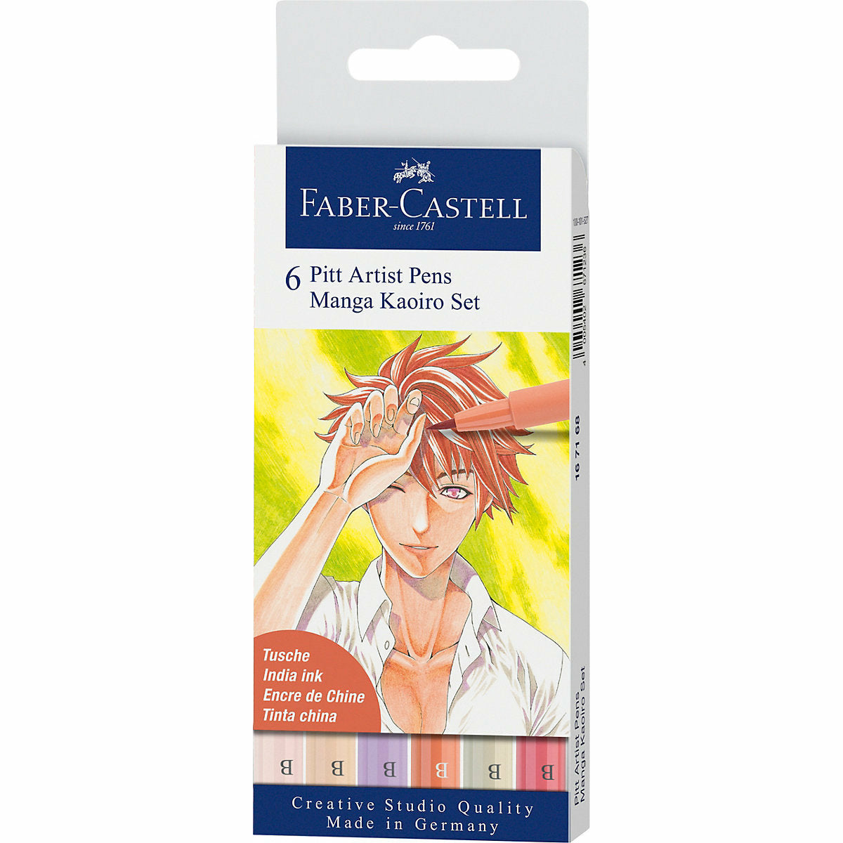 Faber-CastellPITT ARTIST Pens Tuschestift Manga Kaoiro, 6 Farben