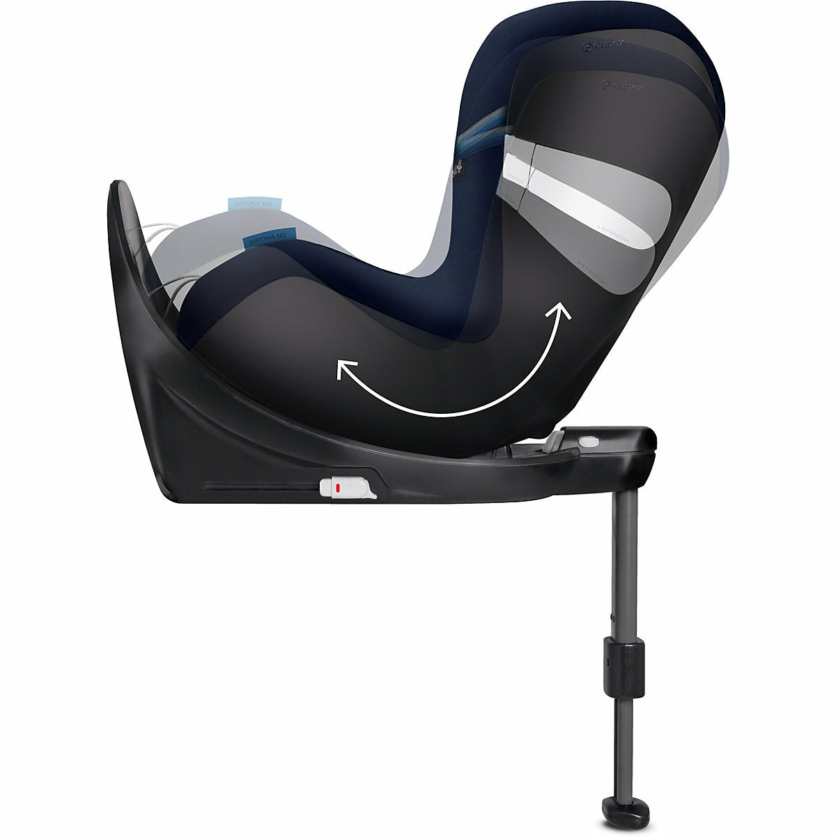 CYBEX Sirona M2 i-Size 카시트 베이스 M, 골드 라인, 네이비 블루 포함