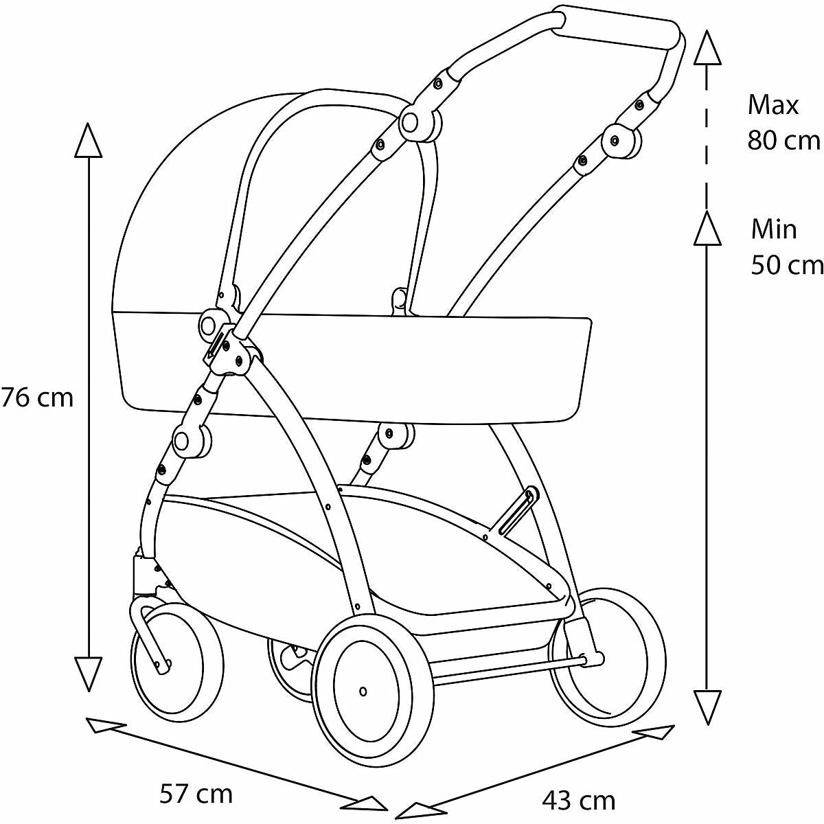 BRIO Puppenwagen Spin blau mit Schwenkrädern