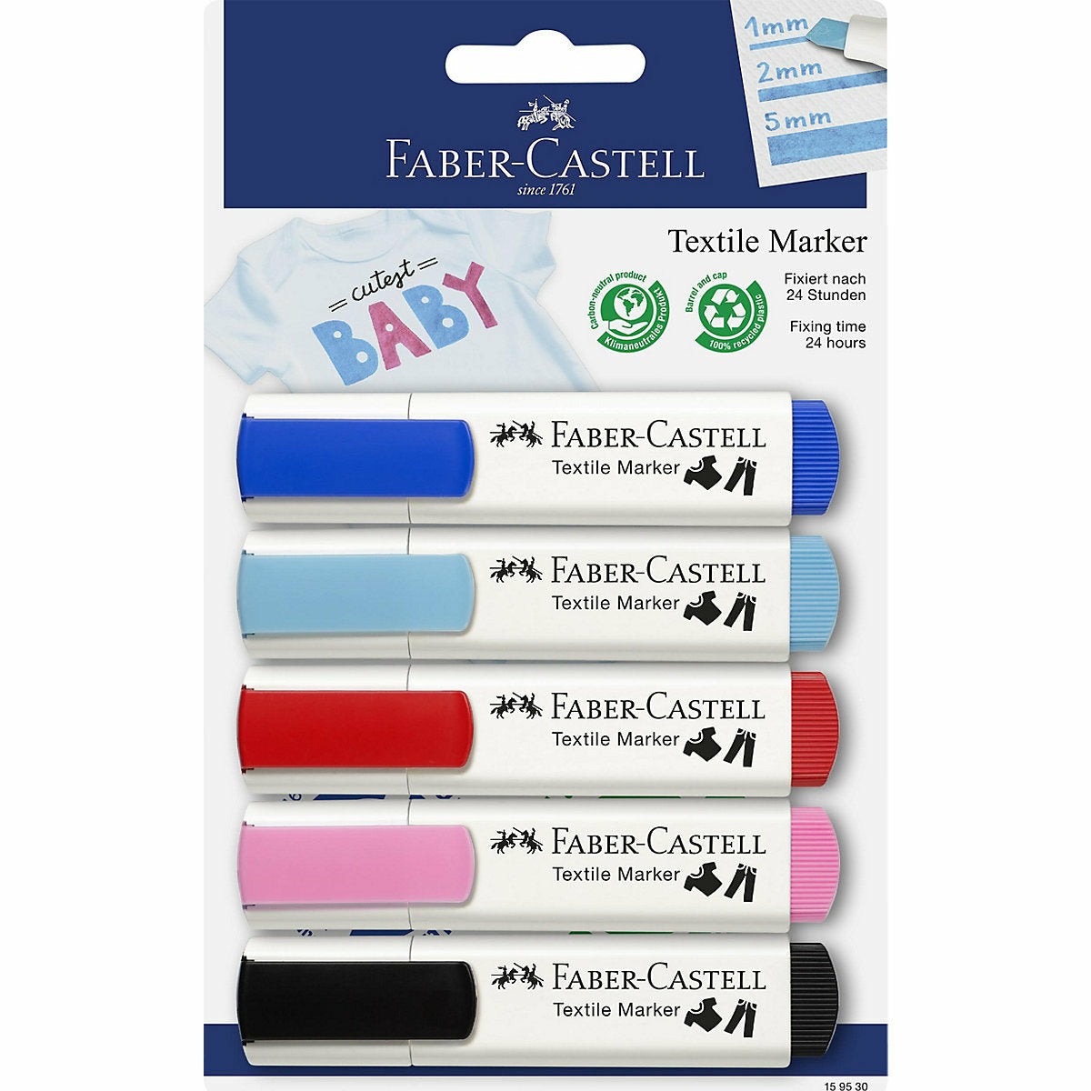 Faber-CastellTextilmarker Baby-Party, 5 Farben