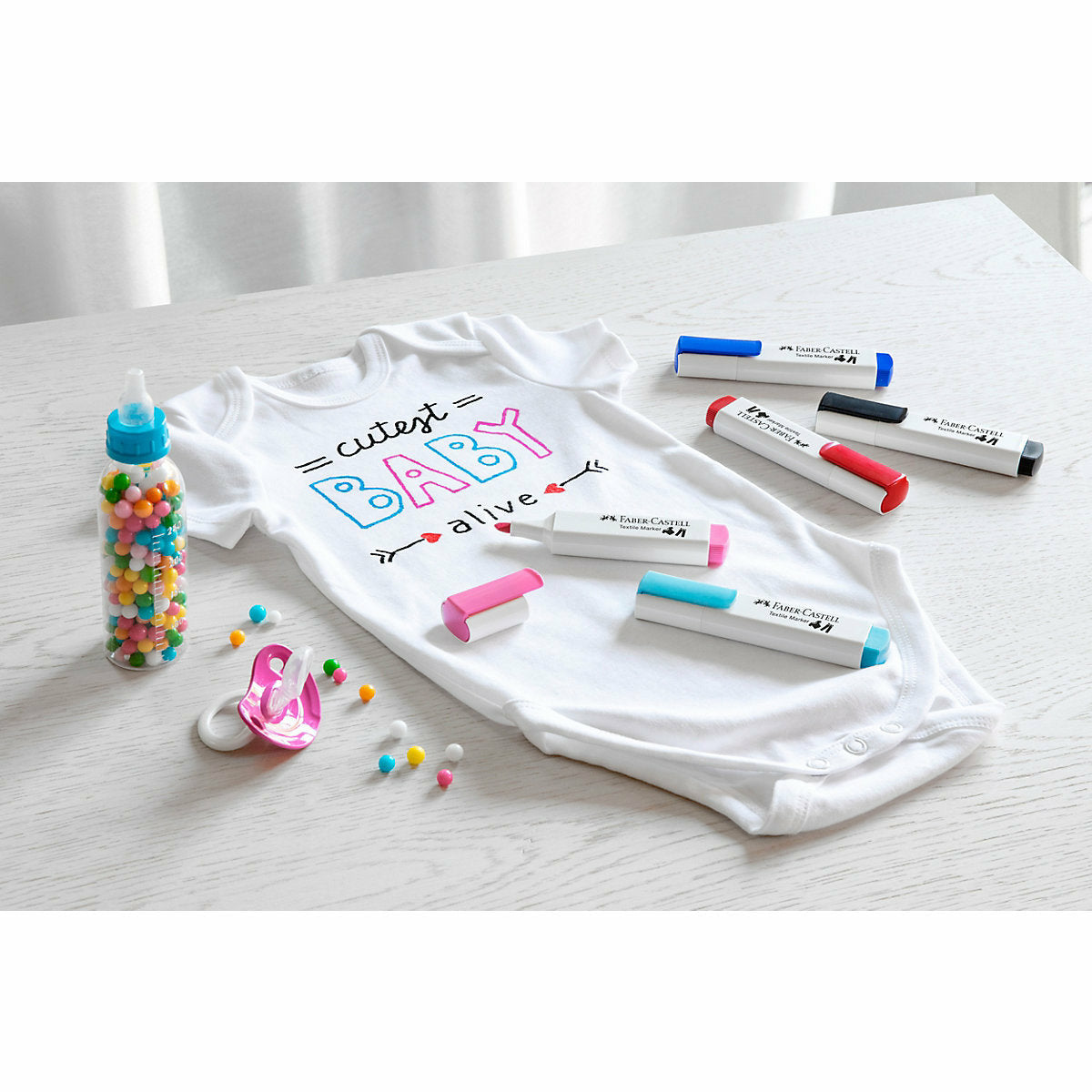 Faber-CastellTextilmarker Baby-Party, 5 Farben