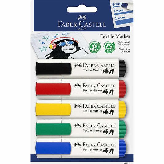 Faber-CastellTextilmarker, 5 Farben