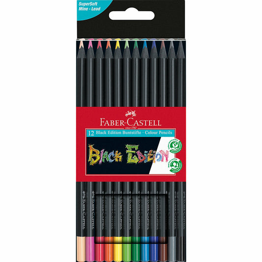 Faber-CastellBuntstifte Black Edition, 12 Farben