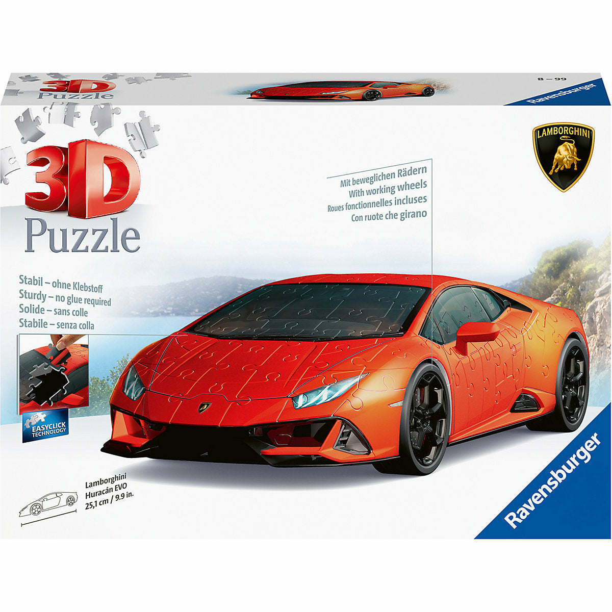 Ravensburger 3D-Puzzle Lamborghini Huracan Evo, 108 Teile