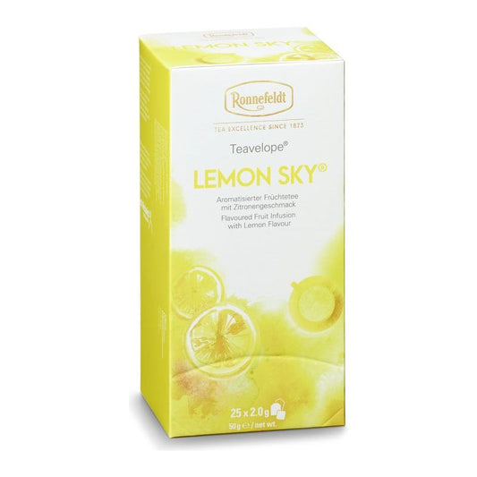 Teavelope Lemon Sky® Aromatisierter Früchtetee mit Zitronengeschmack 25 Teebeutel