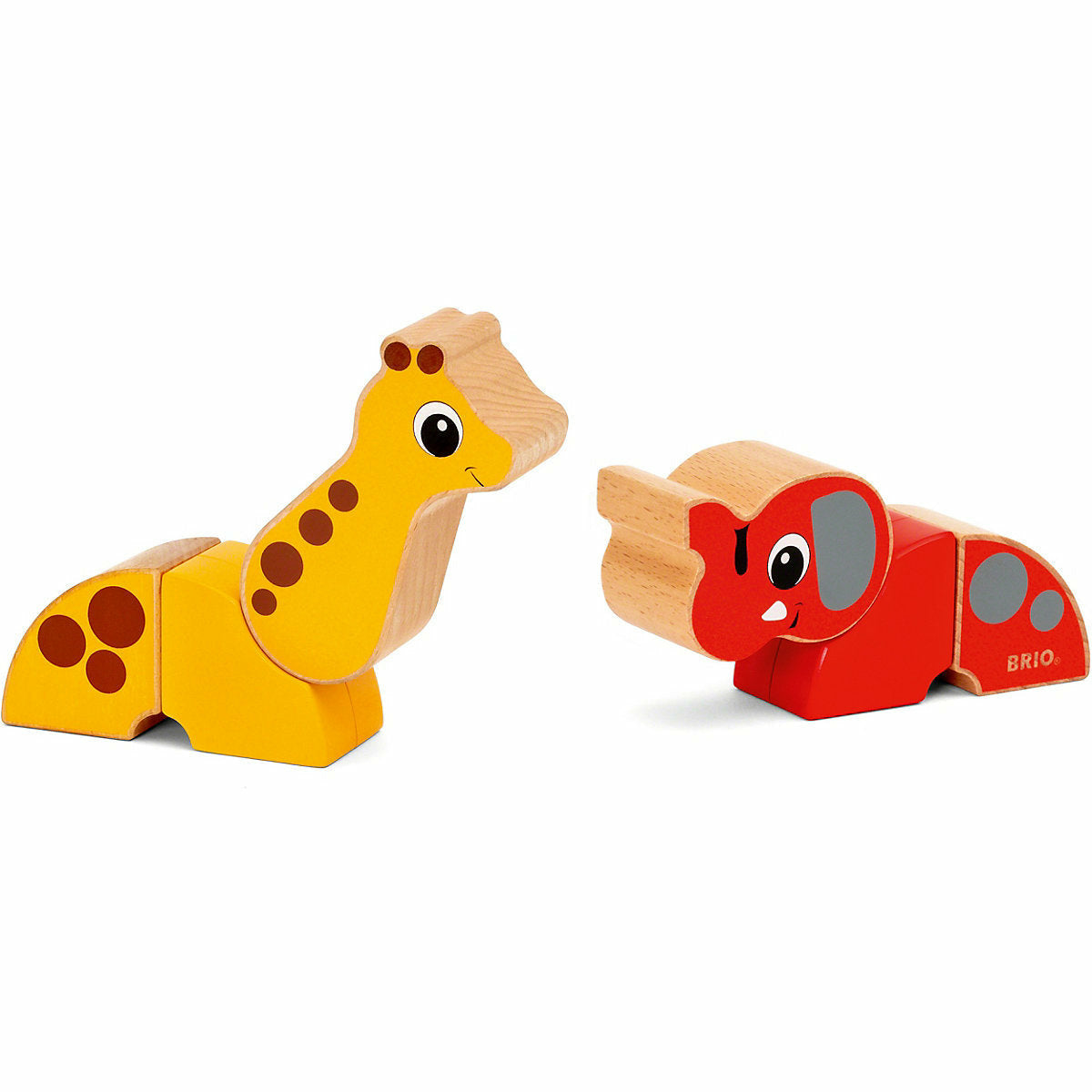 BRIO Magnet-Tiere Elefant und Giraffe