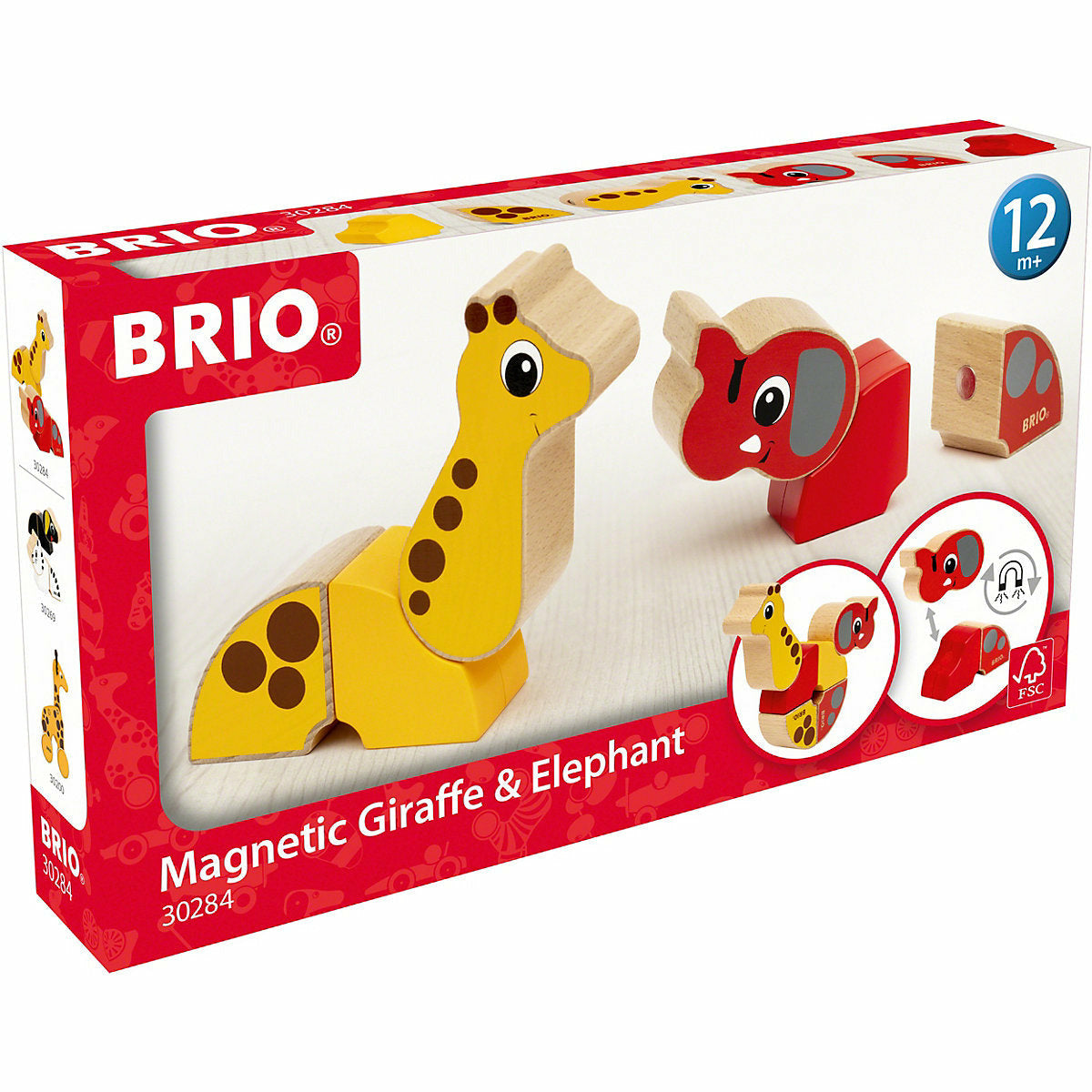 BRIO 자석 동물 코끼리와 기린