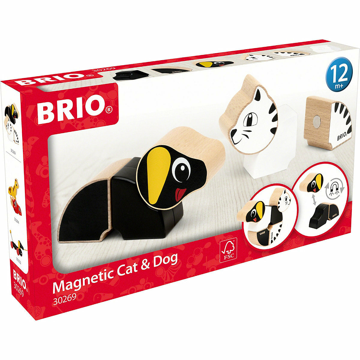 BRIO Magnet-Tiere Hund und Katze