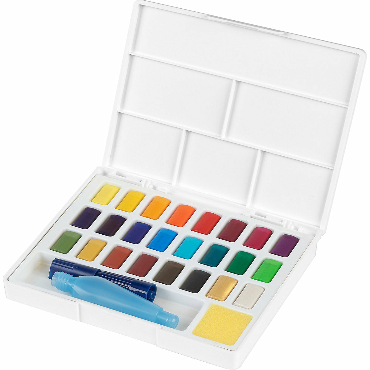 Faber-CastellKünstler-Aquarellfarbkasten, 24 Farben, inkl. Pinsel