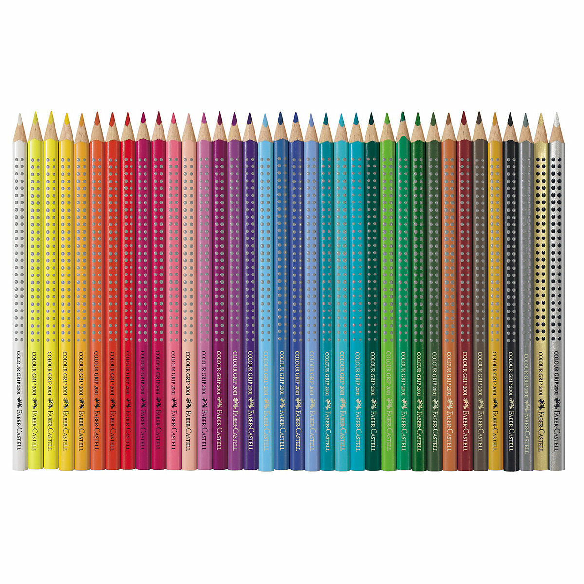 Faber-CastellBuntstifte COLOUR GRIP, wasservermalbar, 36 Farben, Metalletui