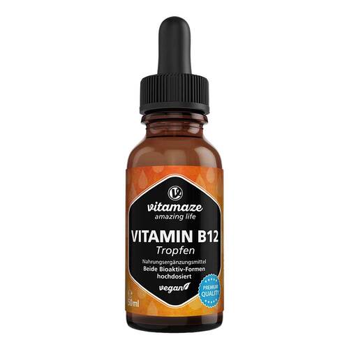 Vitamin B12 100 µg hochdosiert vegan Tropfen 50 ml