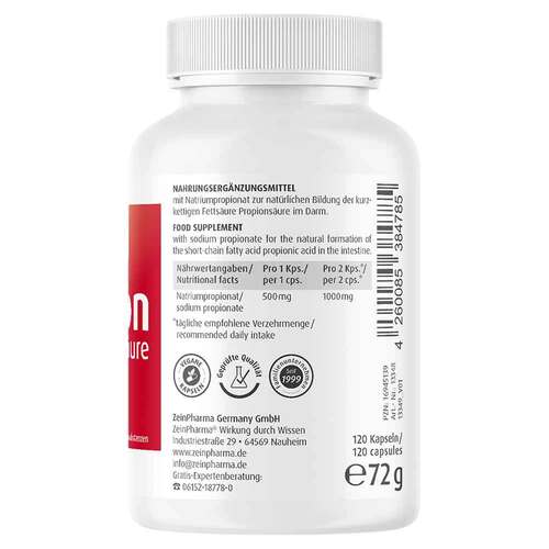 Propionsäure 500 mg Kapseln 120 St