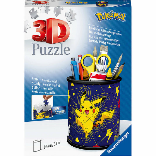 Ravensburger 3D 퍼즐 도구 Pokémon Pikachu, 54 조각