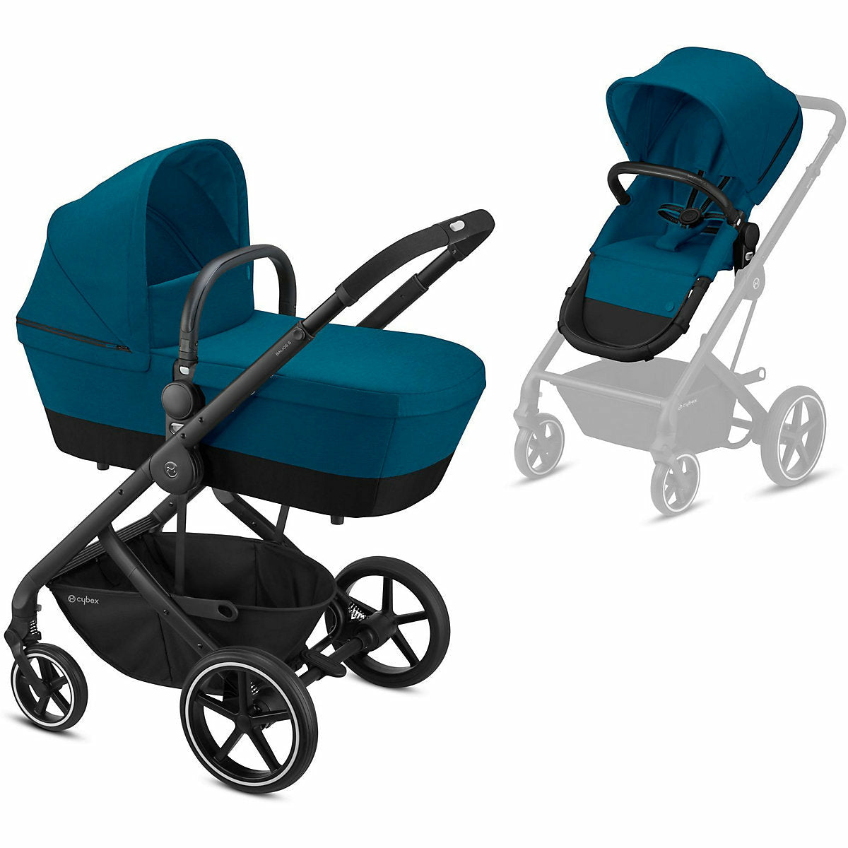 CYBEX 콤비 유모차 BALIOS S, 2in1, BLK River Blue/터키옥