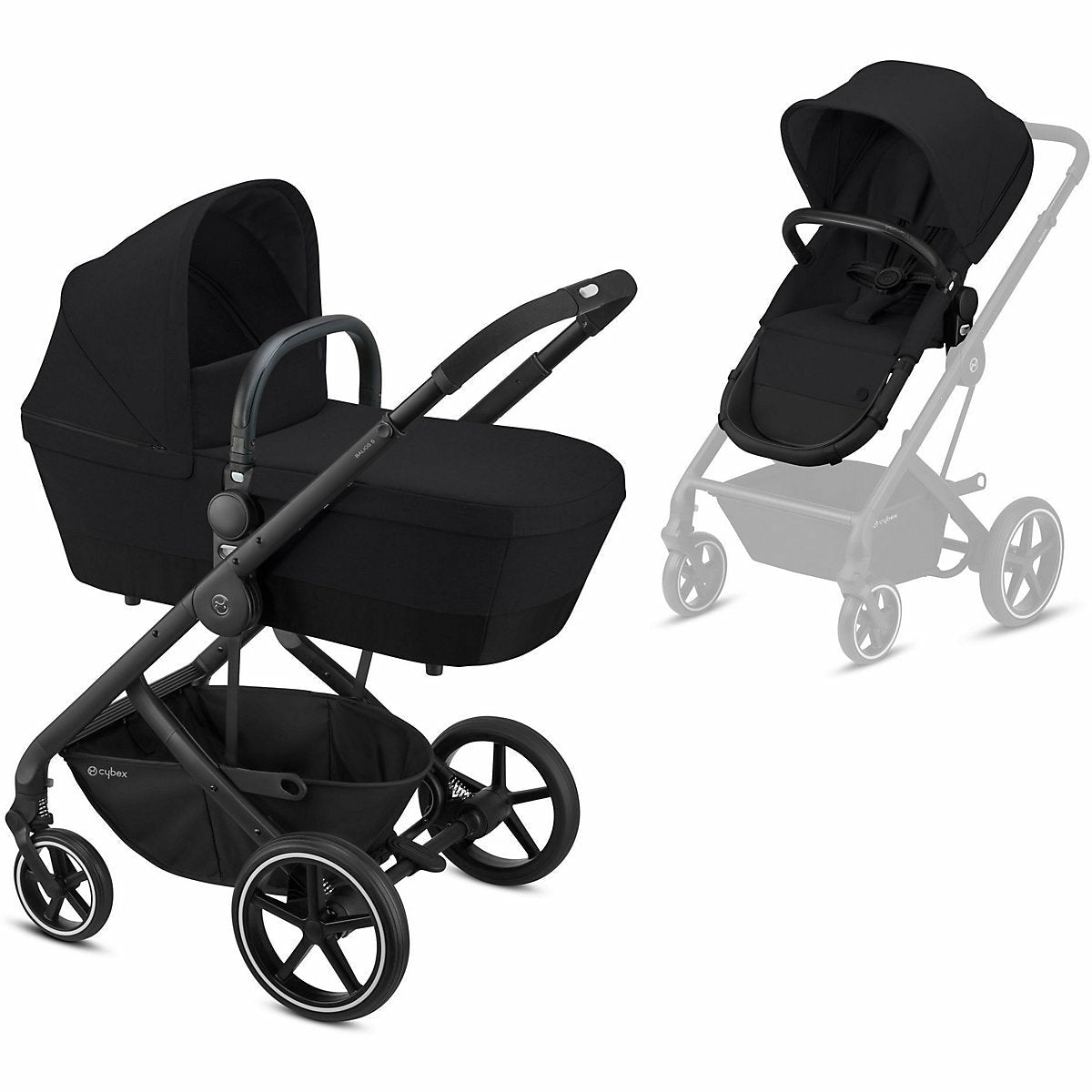 CYBEXKombi Kinderwagen BALIOS S, 2in1, BLK Deep Black/ black