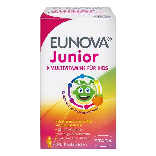 Eunova Junior Kautabletten mit Orangengeschmack 100 St