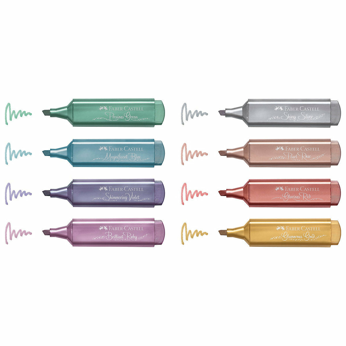 Faber-CastellTextmarker Metallic, 8 Farben