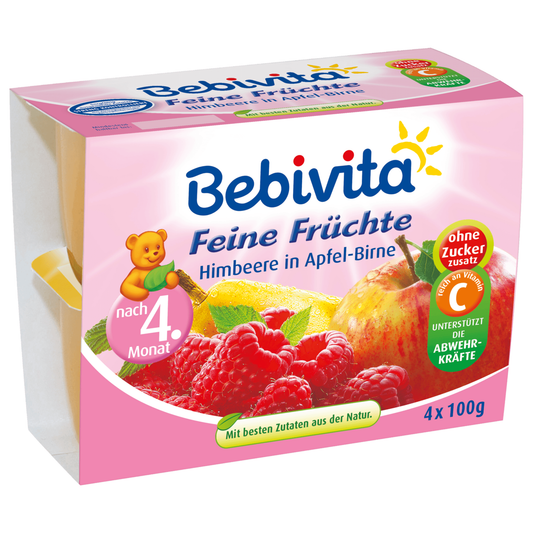 Bebivita Himbeere in Apfel-Birne 4x100g