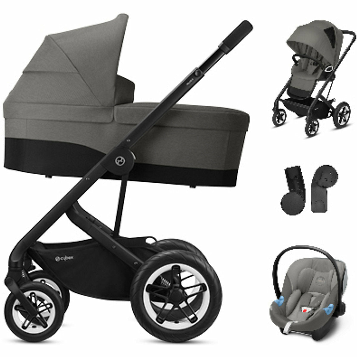 CYBEXKombi Kinderwagen Talos S Lux, 3-in-1, Soho Grey