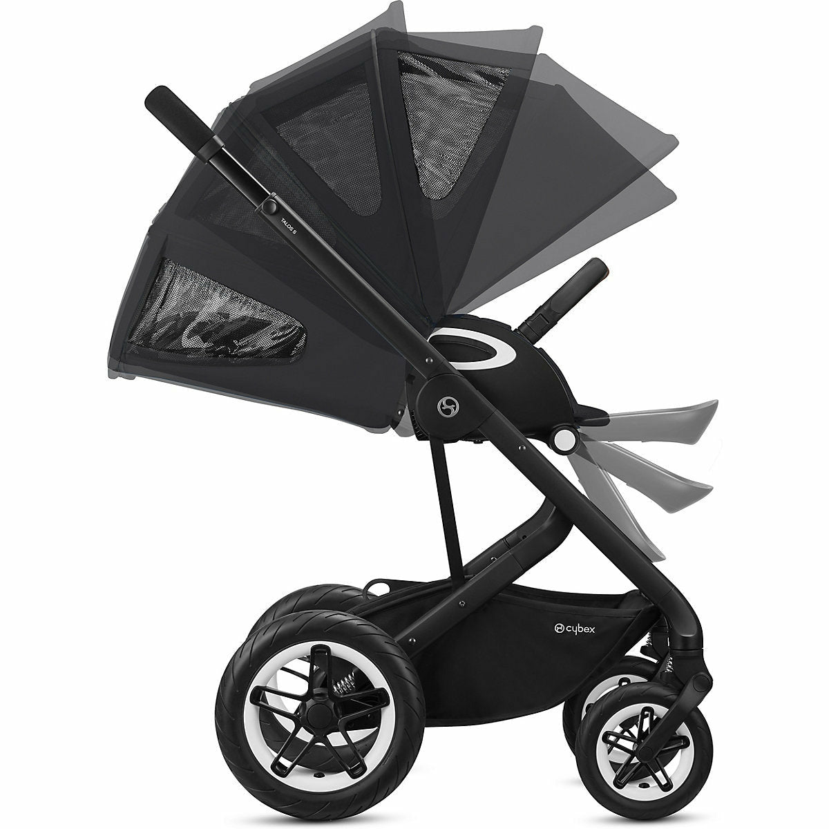 CYBEXKombi Kinderwagen Talos S Lux, 3-in-1, Deep Black