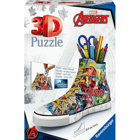 Ravensburger Ravensburger 3D 퍼즐 12113 - Sneaker Avengers - 108 피스 - 마블 어벤져스 8년 디자인의 실용적인 펜홀더