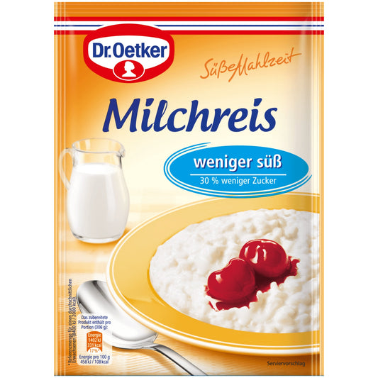 Dr. Oetker Milchreis weniger süß 112g