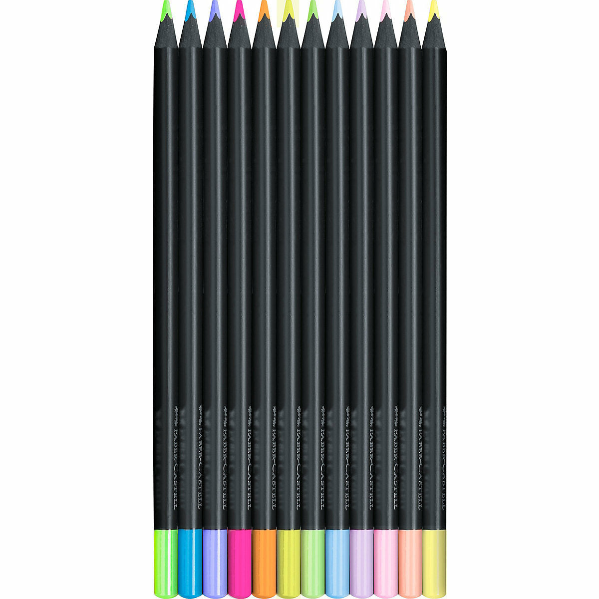 Faber-CastellBuntstifte Black Edition Neon & Pastell, 12 Farben