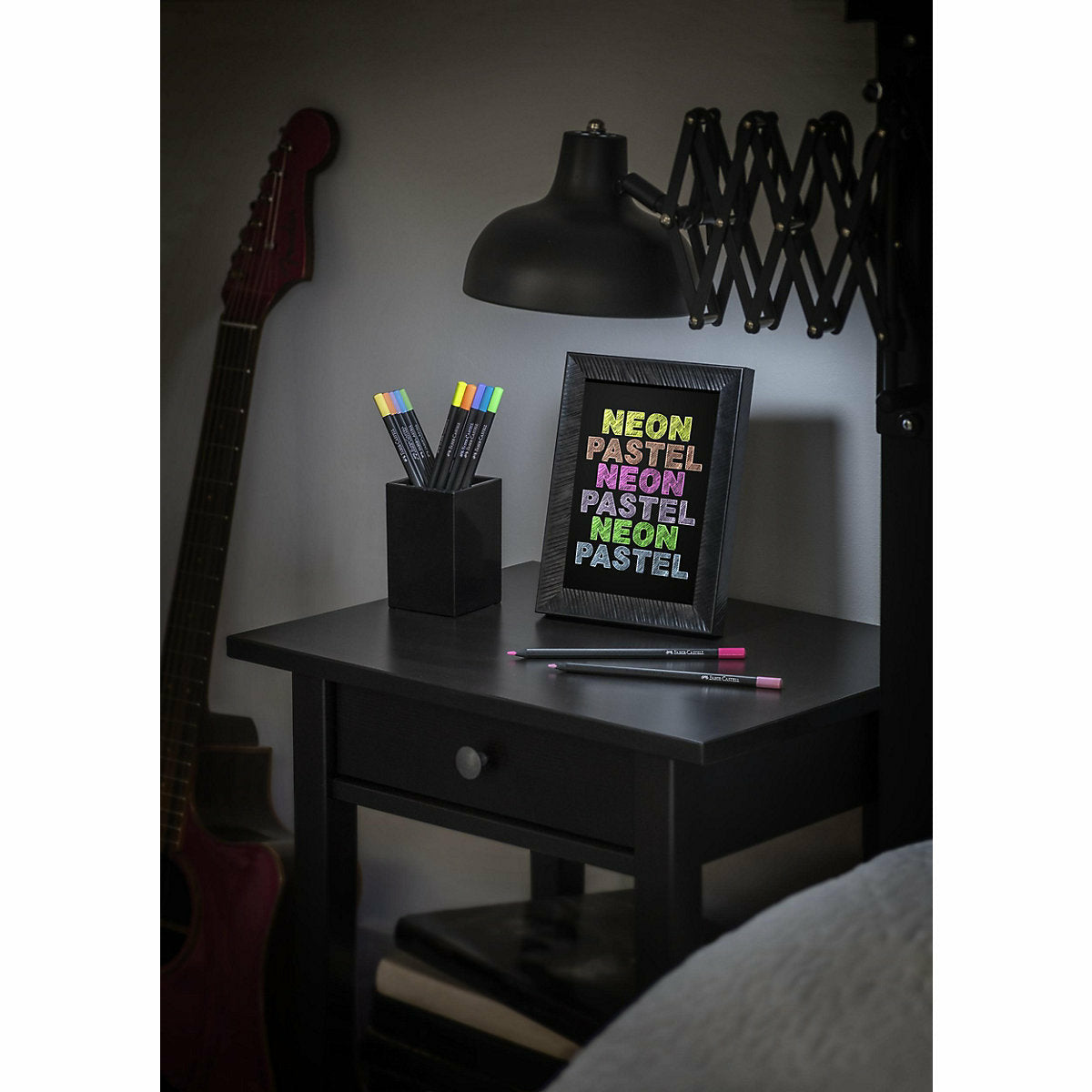 Faber-CastellBuntstifte Black Edition Neon & Pastell, 12 Farben