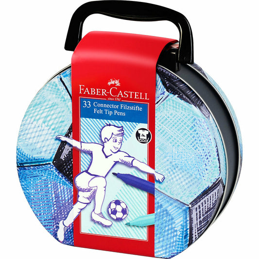 Faber-CastellCONNECTOR Filzstifte Fußballkoffer, 33-tlg.