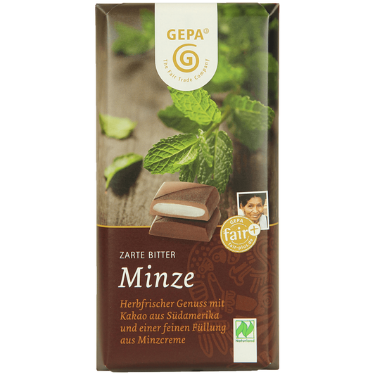 Gepa Bio Schokolade mit Minz-Füllung Zartbitter 100g