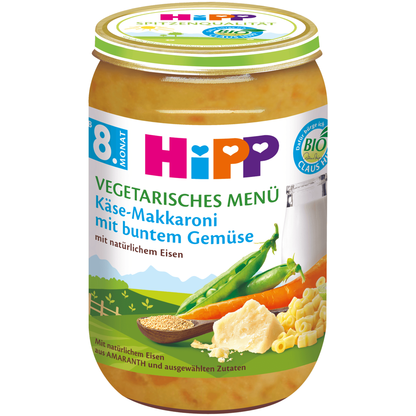 Hipp Menüs Bio Käse-Makkaroni mit buntem Gemüse 220g